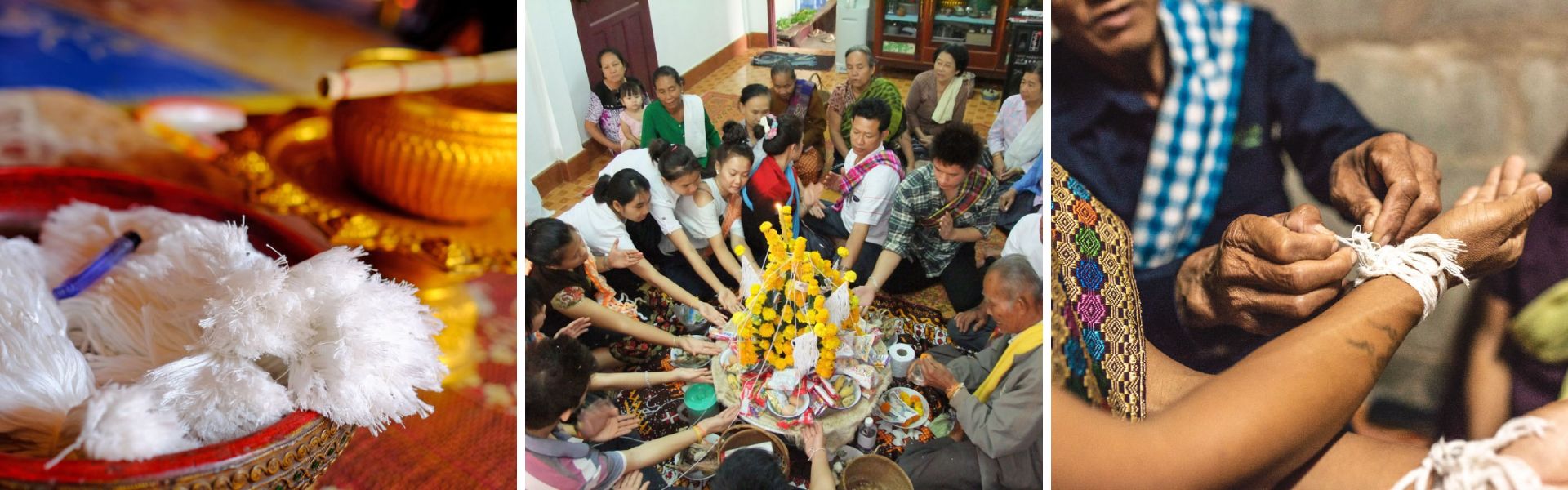 La cerimonia di baci in Laos