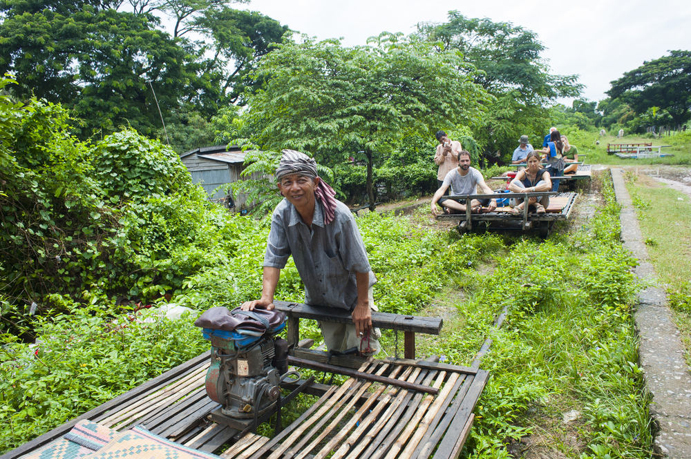 Battambang treno di bambu