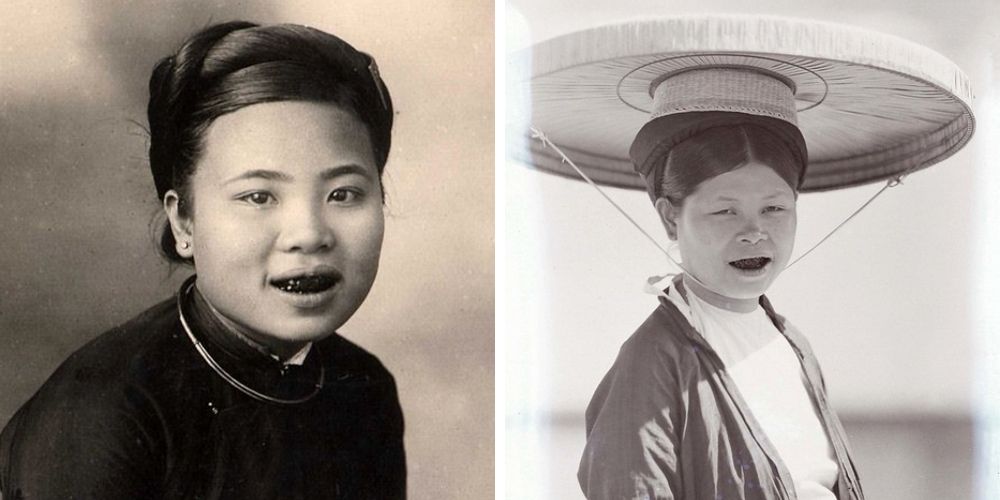 Donne vietnamite denti neri