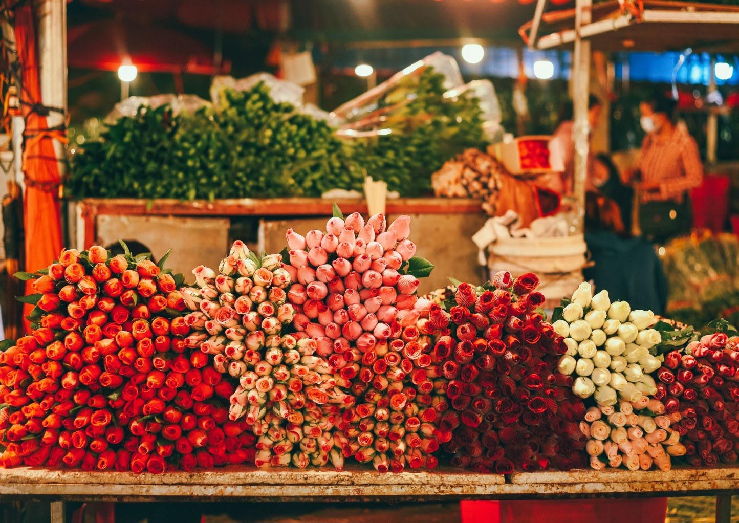 mercato fiori Quang Ba