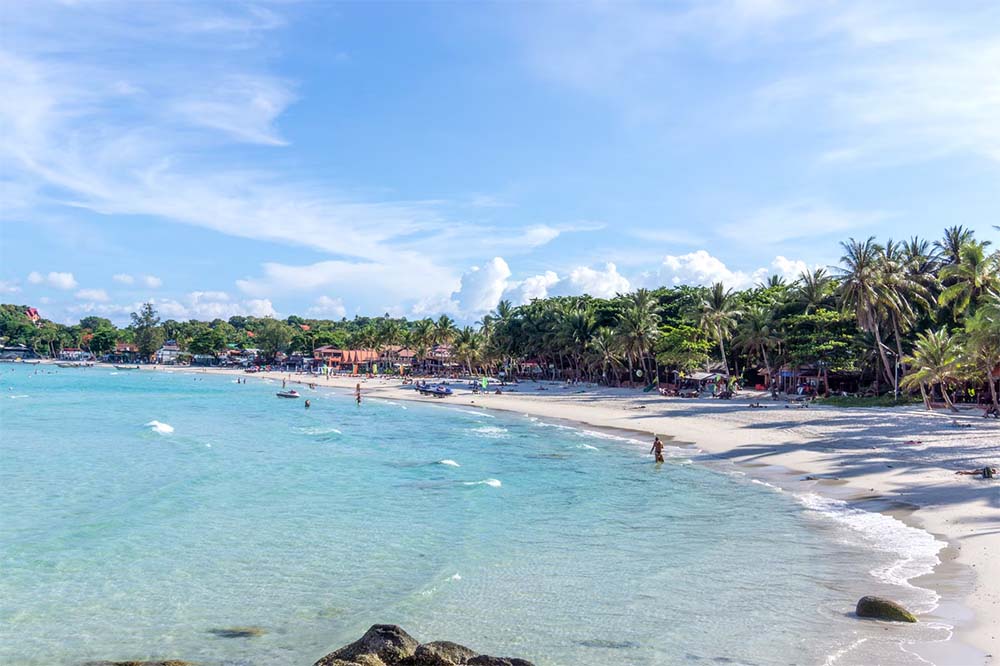 La spiaggia di Haad Rin a Koh Phangan